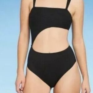 Shade & Shore Black Tankini Swin Suit Women Size L Targwt